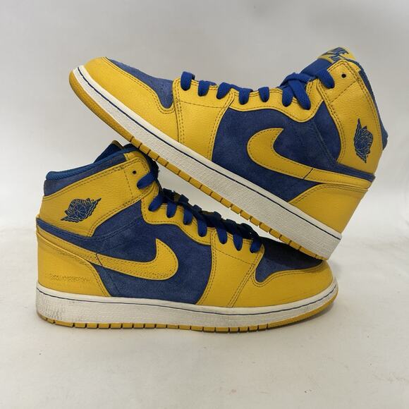 Nike Air Jordan Retro 1 High OG GS “Yellow Laney Blue” 2013